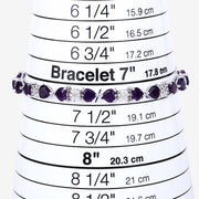 Bids.com 9.56 Carat Genuine Amethyst and White Diamond .925 Sterling Silver Bracelet Bracelets