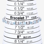 Bids.com 11.10 Carat Genuine Blue Topaz and White Diamond .925 Sterling Silver Bracelet Bracelets