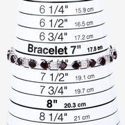 Bids.com 11.10 Carat Genuine Garnet and White Diamond .925 Sterling Silver Bracelet Bracelets
