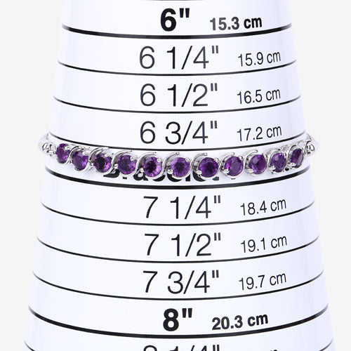 Bids.com 2.64 Carat Genuine Amethyst .925 Sterling Silver Bracelet Bracelets