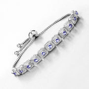 Bids.com 1.10 Carat Genuine Tanzanite .925 Sterling Silver Bracelet Bracelets