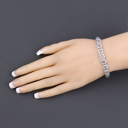 Bids.com 1.10 Carat Genuine Tanzanite .925 Sterling Silver Bracelet Bracelets
