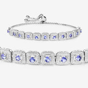 Bids.com 1.10 Carat Genuine Tanzanite .925 Sterling Silver Bracelet Bracelets
