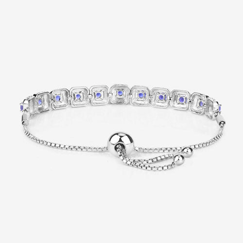 Bids.com 1.10 Carat Genuine Tanzanite .925 Sterling Silver Bracelet Bracelets