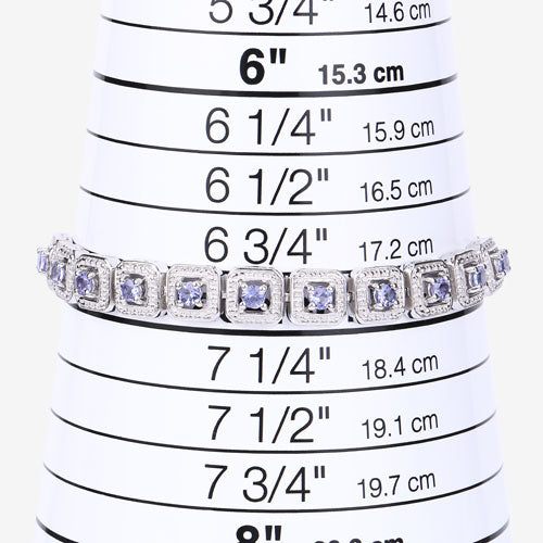 Bids.com 1.10 Carat Genuine Tanzanite .925 Sterling Silver Bracelet Bracelets