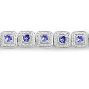 Bids.com 1.10 Carat Genuine Tanzanite .925 Sterling Silver Bracelet Bracelets