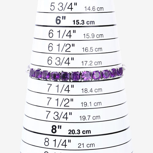 Bids.com 6.05 Carat Genuine Amethyst .925 Sterling Silver Bracelet Bracelets