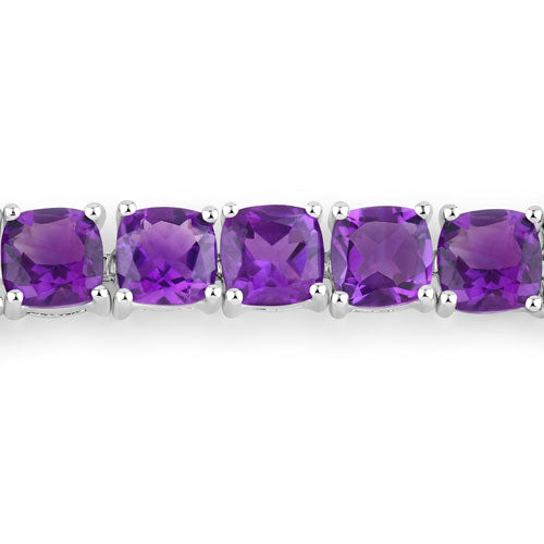 Bids.com 6.05 Carat Genuine Amethyst .925 Sterling Silver Bracelet Bracelets