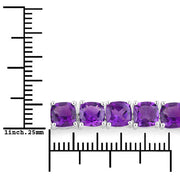 Bids.com 6.05 Carat Genuine Amethyst .925 Sterling Silver Bracelet Bracelets