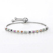 Bids.com 0.88 Carat Genuine Multi Sapphire .925 Sterling Silver Bracelet Bracelets