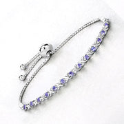 Bids.com 0.91 Carat Genuine Tanzanite .925 Sterling Silver Bracelet Bracelets