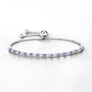 Bids.com 0.91 Carat Genuine Tanzanite .925 Sterling Silver Bracelet Bracelets