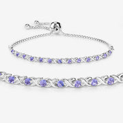 Bids.com 0.91 Carat Genuine Tanzanite .925 Sterling Silver Bracelet Bracelets