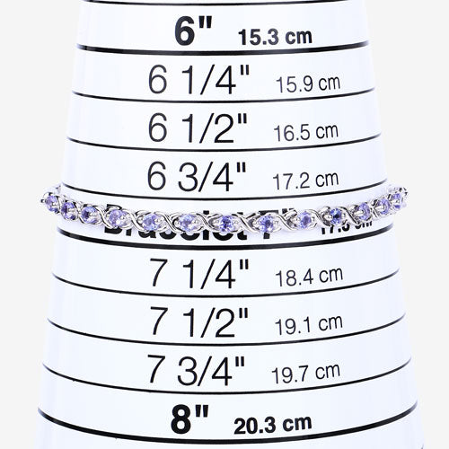 Bids.com 0.91 Carat Genuine Tanzanite .925 Sterling Silver Bracelet Bracelets