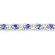 Bids.com 0.91 Carat Genuine Tanzanite .925 Sterling Silver Bracelet Bracelets