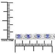 Bids.com 0.91 Carat Genuine Tanzanite .925 Sterling Silver Bracelet Bracelets