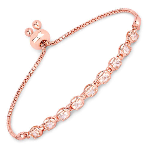 Bids.com 1.35 Carat Genuine Morganite .925 Sterling Silver Bracelet Bracelets