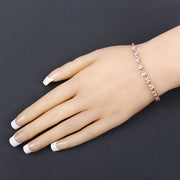 Bids.com 1.35 Carat Genuine Morganite .925 Sterling Silver Bracelet Bracelets