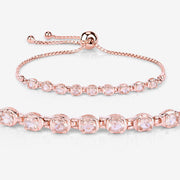 Bids.com 1.35 Carat Genuine Morganite .925 Sterling Silver Bracelet Bracelets