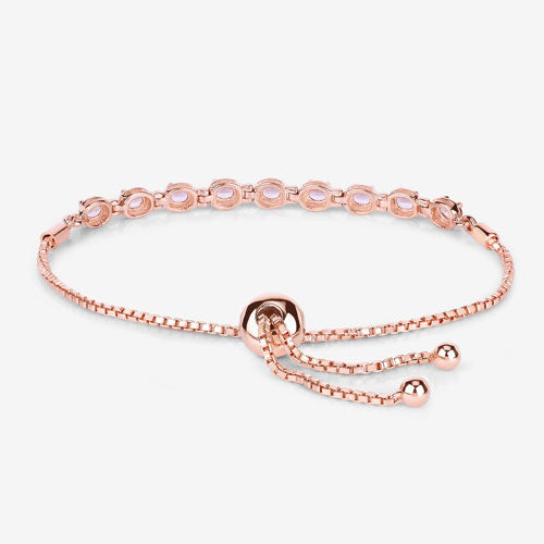 Bids.com 1.35 Carat Genuine Morganite .925 Sterling Silver Bracelet Bracelets