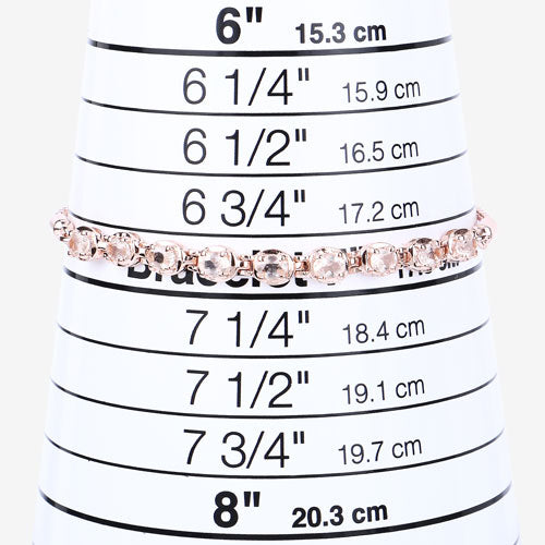 Bids.com 1.35 Carat Genuine Morganite .925 Sterling Silver Bracelet Bracelets