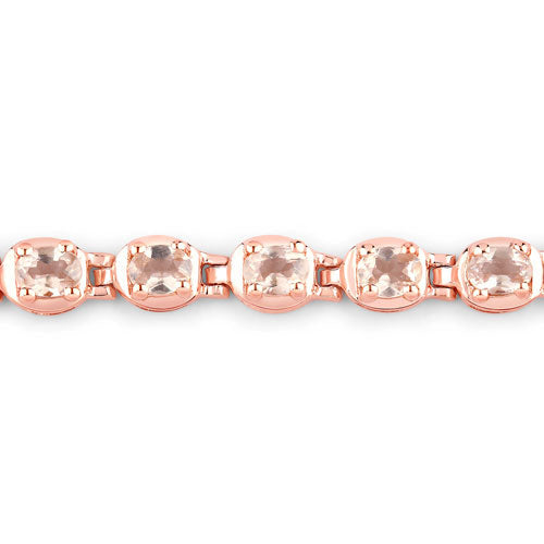 Bids.com 1.35 Carat Genuine Morganite .925 Sterling Silver Bracelet Bracelets