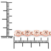 Bids.com 1.35 Carat Genuine Morganite .925 Sterling Silver Bracelet Bracelets