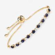Bids.com 1.83 Carat Genuine Blue Sapphire and White Diamond .925 Sterling Silver Bracelet Bracelets