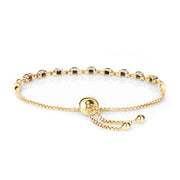 Bids.com 1.83 Carat Genuine Blue Sapphire and White Diamond .925 Sterling Silver Bracelet Bracelets