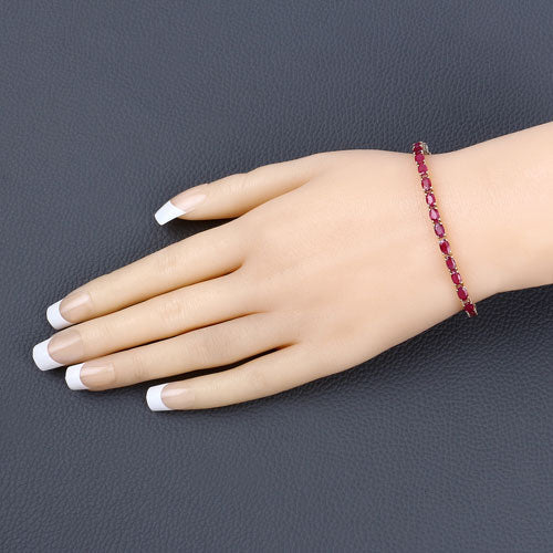 Bids.com 9.18 Carat Genuine Ruby 10K Yellow Gold Bracelet Bracelets