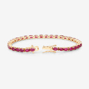 Bids.com 9.18 Carat Genuine Ruby 10K Yellow Gold Bracelet Bracelets