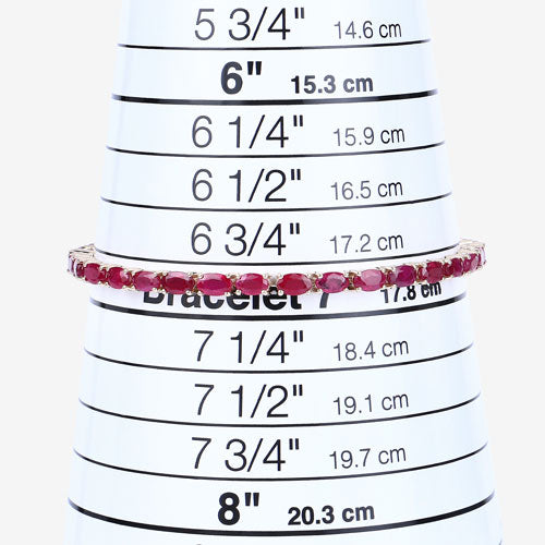 Bids.com 9.18 Carat Genuine Ruby 10K Yellow Gold Bracelet Bracelets