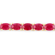 Bids.com 9.18 Carat Genuine Ruby 10K Yellow Gold Bracelet Bracelets