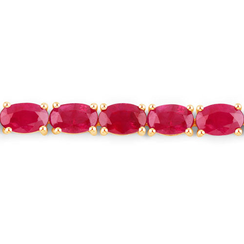 Bids.com 9.18 Carat Genuine Ruby 10K Yellow Gold Bracelet Bracelets