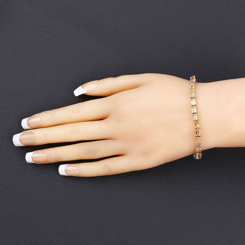 Bids.com 12.80 Carat Genuine Citrine .925 Sterling Silver Bracelet Bracelets