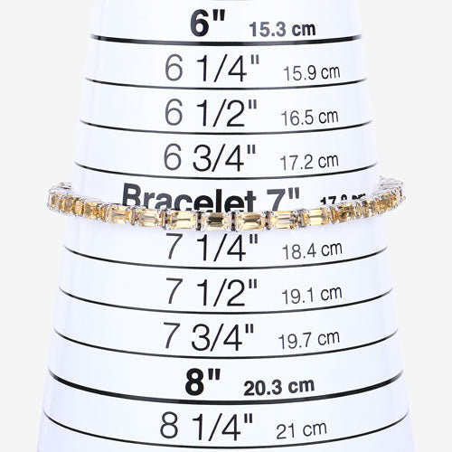 Bids.com 12.80 Carat Genuine Citrine .925 Sterling Silver Bracelet Bracelets
