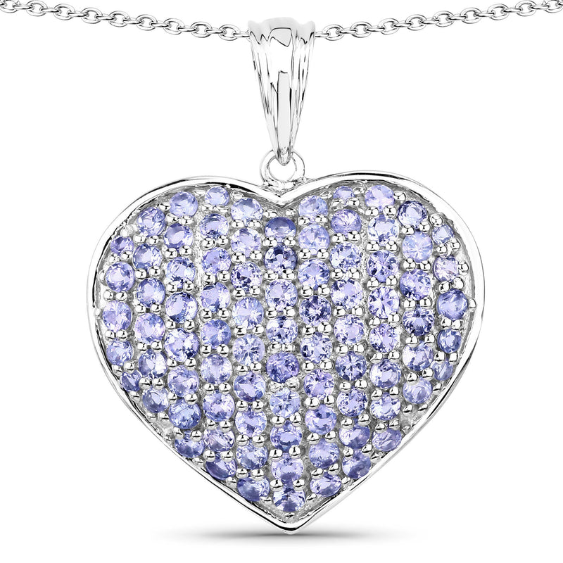 Bids.com 4.86 Carat Genuine Tanzanite .925 Sterling Silver Pendant Pendants