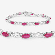 Bids.com 5.00 Carat Genuine Ruby 10K White Gold Bracelet Bracelets