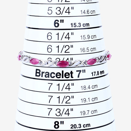 Bids.com 5.00 Carat Genuine Ruby 10K White Gold Bracelet Bracelets