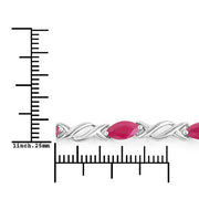 Bids.com 5.00 Carat Genuine Ruby 10K White Gold Bracelet Bracelets