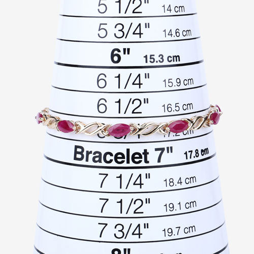 Bids.com 5.00 Carat Genuine Ruby 10K Yellow Gold Bracelet Bracelets