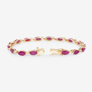Bids.com 8.00 Carat Genuine Ruby 10K Yellow Gold Bracelet Bracelets
