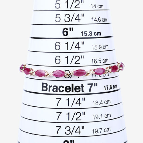 Bids.com 8.00 Carat Genuine Ruby 10K Yellow Gold Bracelet Bracelets
