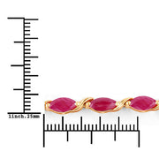 Bids.com 8.00 Carat Genuine Ruby 10K Yellow Gold Bracelet Bracelets