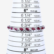 Bids.com 7.78 Carat Genuine Ruby and White Diamond 10K White Gold Bracelet Bracelets