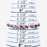 Bids.com 7.78 Carat Genuine Ruby and White Diamond 10K Yellow Gold Bracelet Bracelets