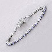 Bids.com 3.78 Carat Genuine Tanzanite .925 Sterling Silver Bracelet Bracelets