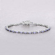Bids.com 3.78 Carat Genuine Tanzanite .925 Sterling Silver Bracelet Bracelets