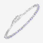 Bids.com 3.78 Carat Genuine Tanzanite .925 Sterling Silver Bracelet Bracelets
