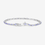 Bids.com 3.78 Carat Genuine Tanzanite .925 Sterling Silver Bracelet Bracelets
